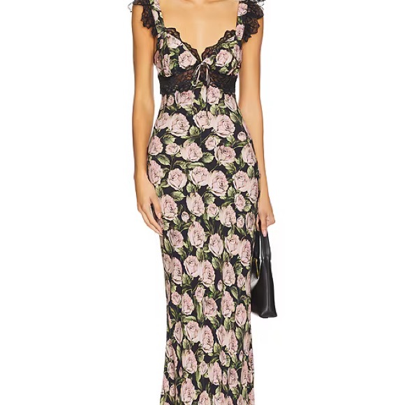 For Love And Lemons Fallen Roses romantic maxi dress - Picture 8 of 8